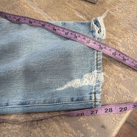 Frame Le Original Straight Leg Jeans distressed high waist size 32 button fly - Picture 5 of 7
